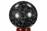 Polished, Indigo Gabbro Sphere - Madagascar #135776-1